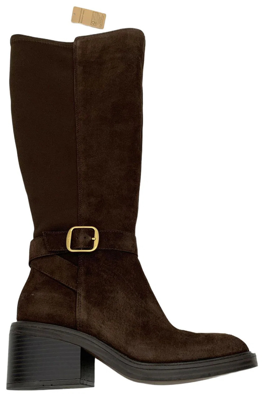 Vince Camuto Women's Suede Wide Shaft Tall Boots Vianah2 Brownie Suede - Medium
